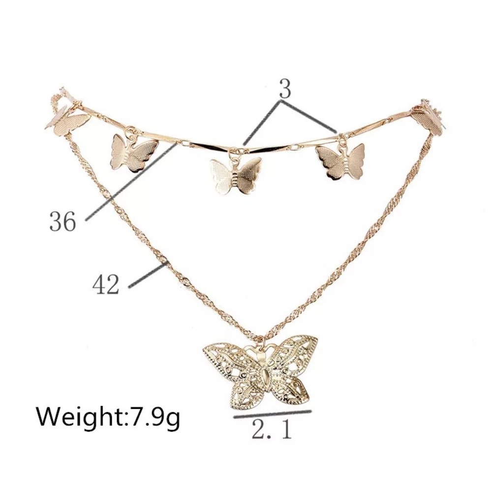 NEW! rare gold butterfly necklace set π¦ - Picture 2 of 5